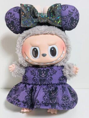 Custom Disney Haunted Mansion Dress and Ears Made to fit Labubu